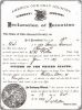 Declaration of Intent to become US Citizen of Francis Gladwin