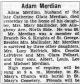 Obituary of Adam Merdian