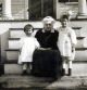 Mary (Flanders) Woodman with her two grandaughters, Janice and Shirley